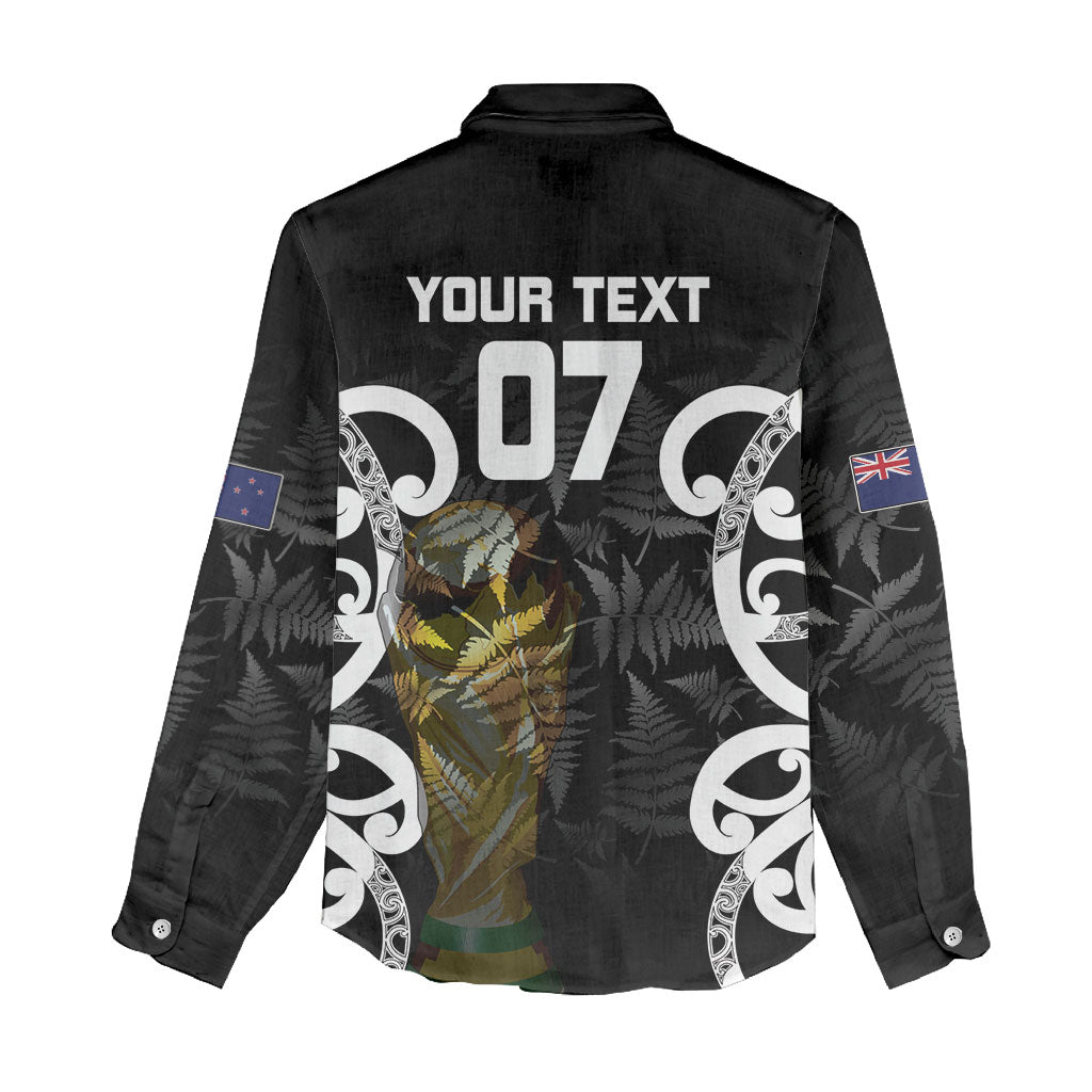 New Zealand WC2026 Custom Black Women Casual Shirt Silver Fern LT7 - Polynesian Pride