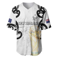 New Zealand WC2026 Custom White Baseball Jersey Silver Fern LT7 White - Polynesian Pride