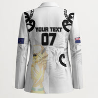 New Zealand WC2026 Custom White Blazer Silver Fern LT7 - Polynesian Pride