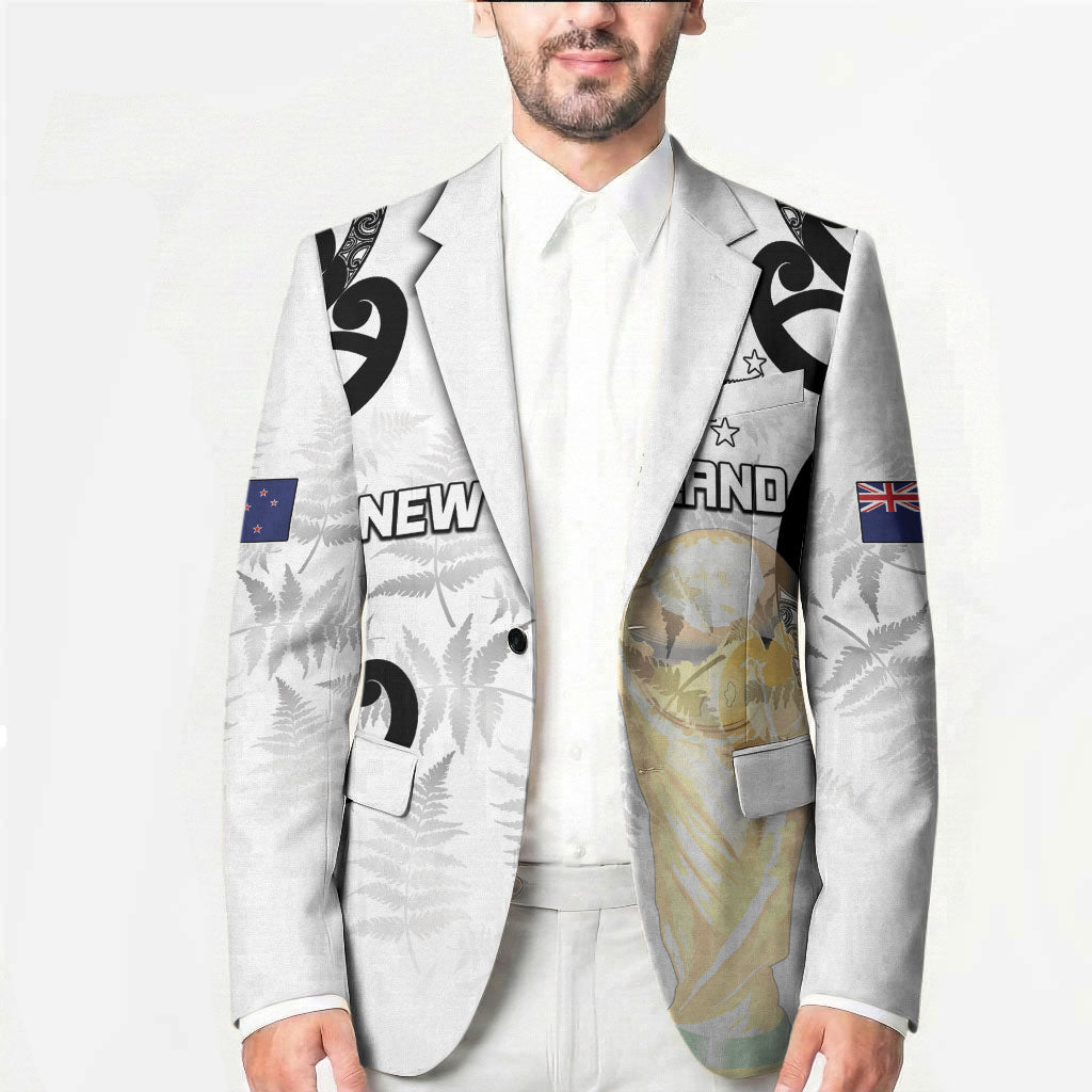 New Zealand WC2026 Custom White Blazer Silver Fern LT7 - Polynesian Pride