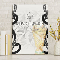 New Zealand WC2026 White Canvas Wall Art Silver Fern LT7 Without Frame White - Polynesian Pride