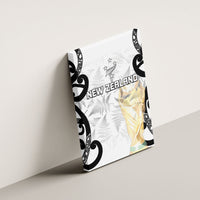 New Zealand WC2026 White Canvas Wall Art Silver Fern LT7 - Polynesian Pride