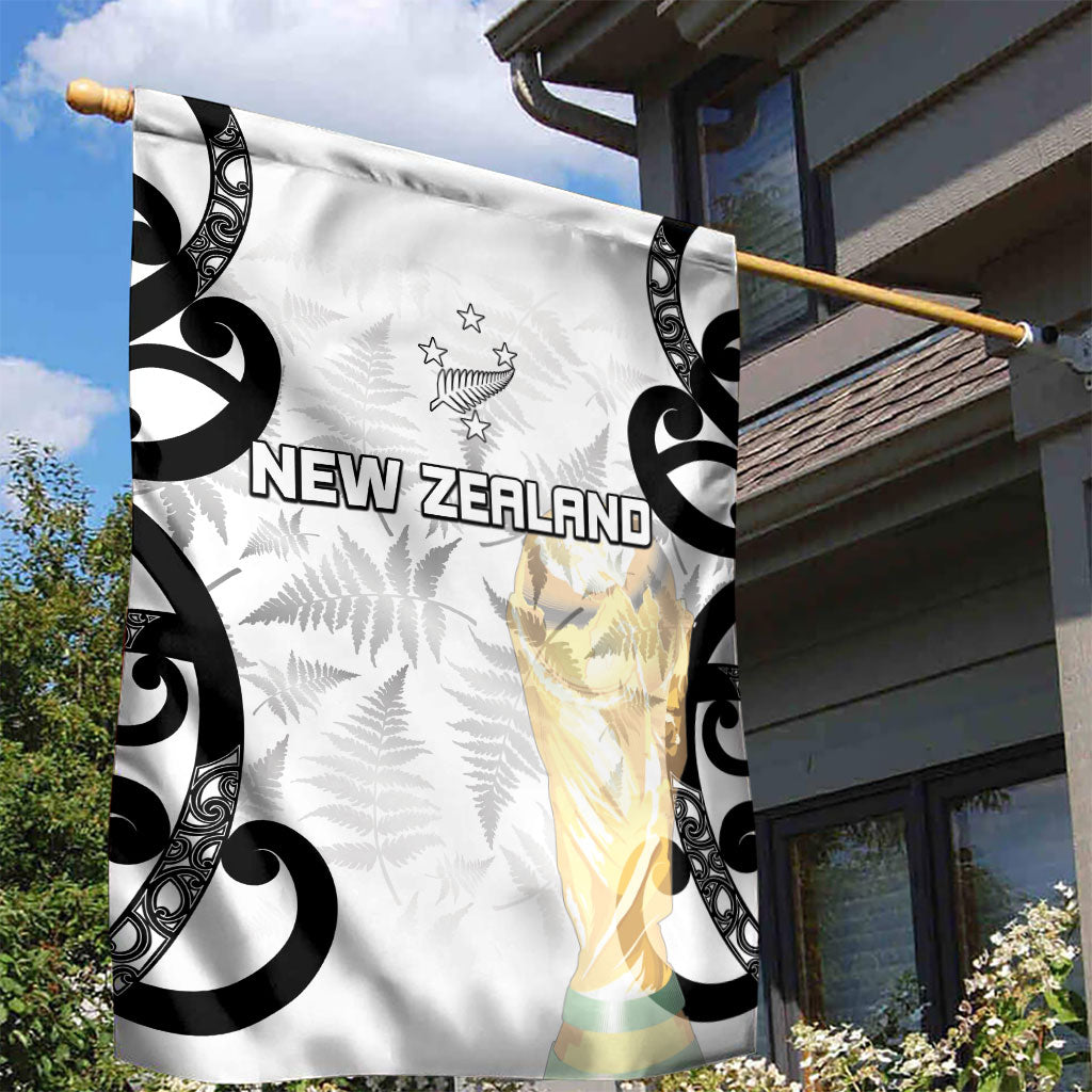 New Zealand WC2026 White Garden Flag Silver Fern LT7 - Polynesian Pride