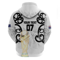 New Zealand WC2026 Custom White Hoodie Silver Fern LT7 - Polynesian Pride