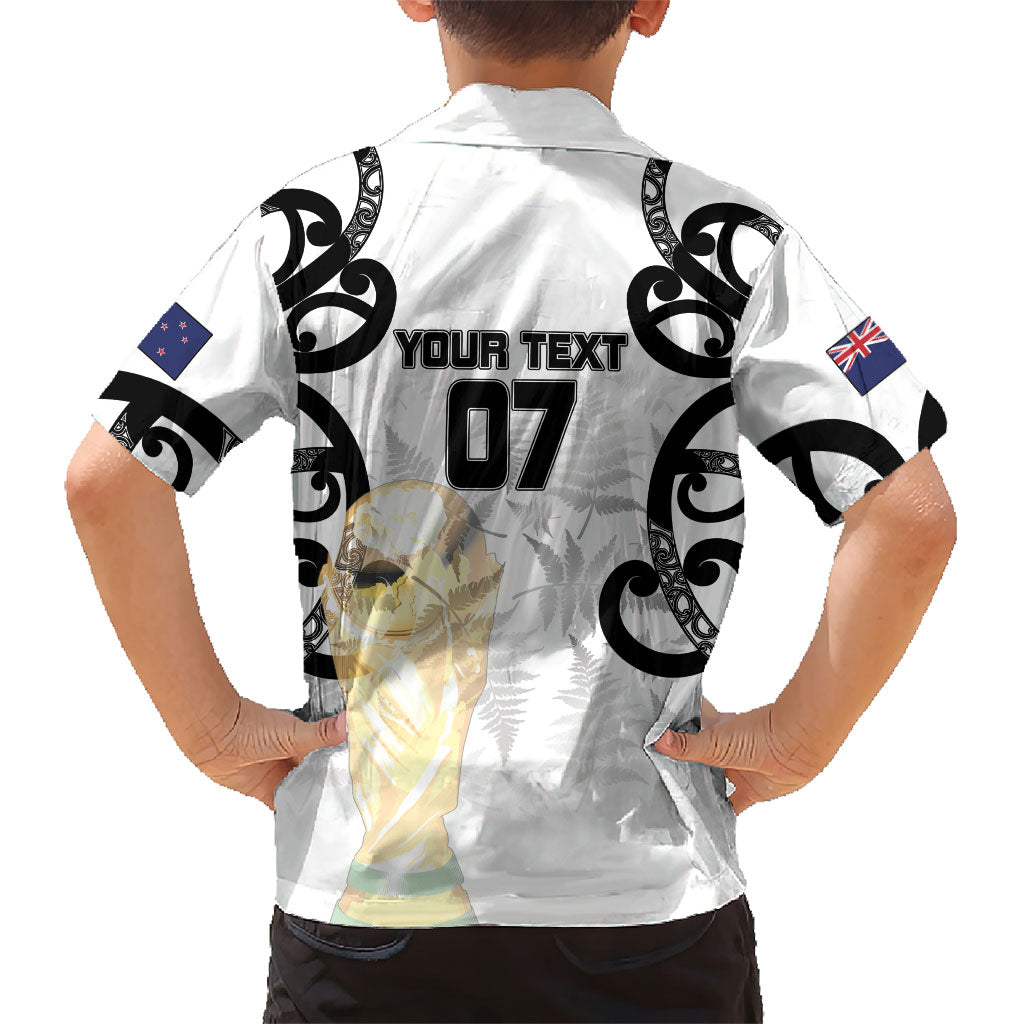 New Zealand WC2026 Custom White Kid Hawaiian Shirt Silver Fern LT7 - Polynesian Pride