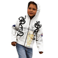 New Zealand WC2026 Custom White Kid Hoodie Silver Fern LT7 - Polynesian Pride