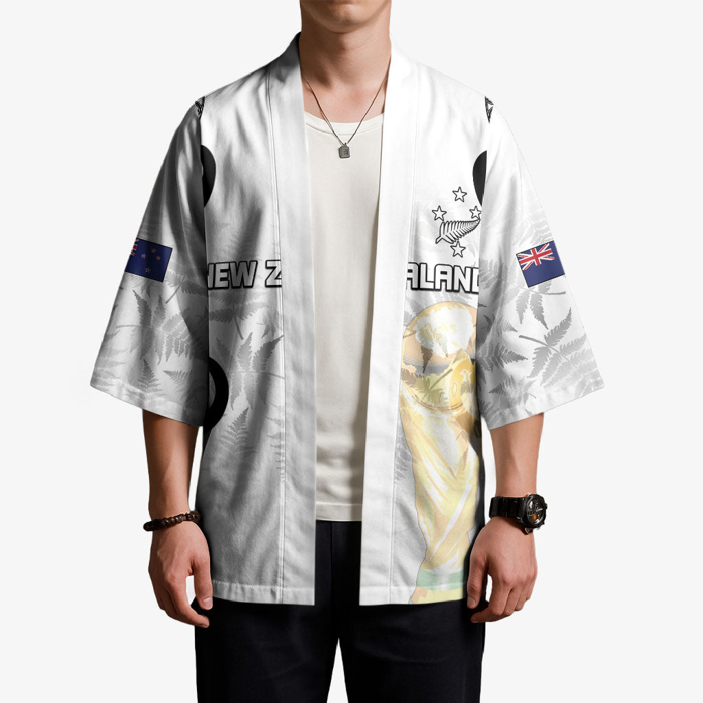 New Zealand WC2026 Custom White Kimono Silver Fern LT7 - Polynesian Pride