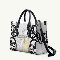 New Zealand WC2026 White Leather Bag Silver Fern LT7 White - Polynesian Pride