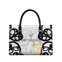 New Zealand WC2026 White Leather Bag Silver Fern LT7 - Polynesian Pride