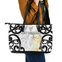 New Zealand WC2026 White Leather Tote Bag Silver Fern LT7 - Polynesian Pride