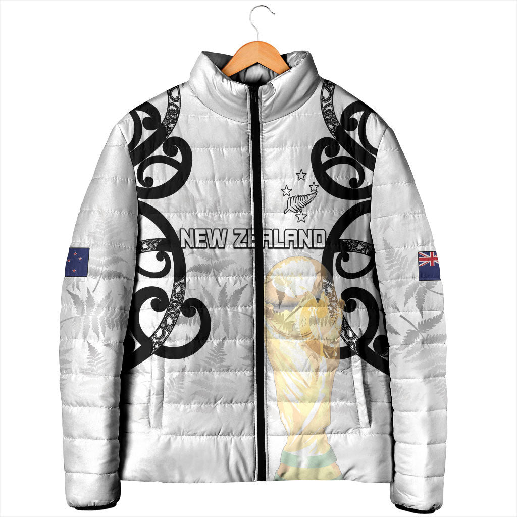 New Zealand WC2026 Custom White Padded Jacket Silver Fern LT7 - Polynesian Pride