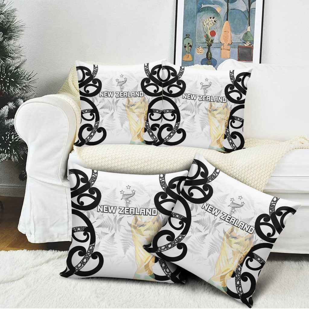 New Zealand WC2026 White Pillow Cover Silver Fern LT7 - Polynesian Pride