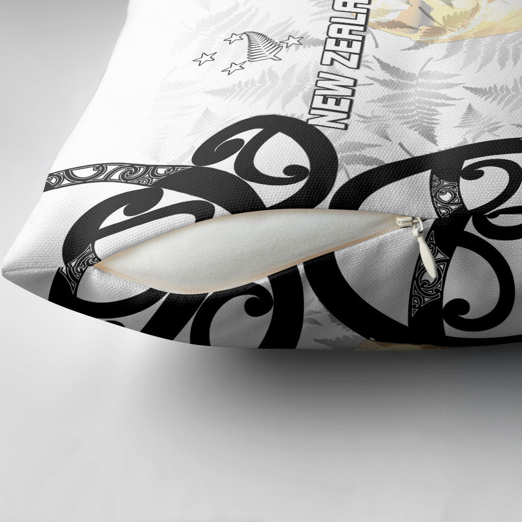 New Zealand WC2026 White Pillow Cover Silver Fern LT7 - Polynesian Pride