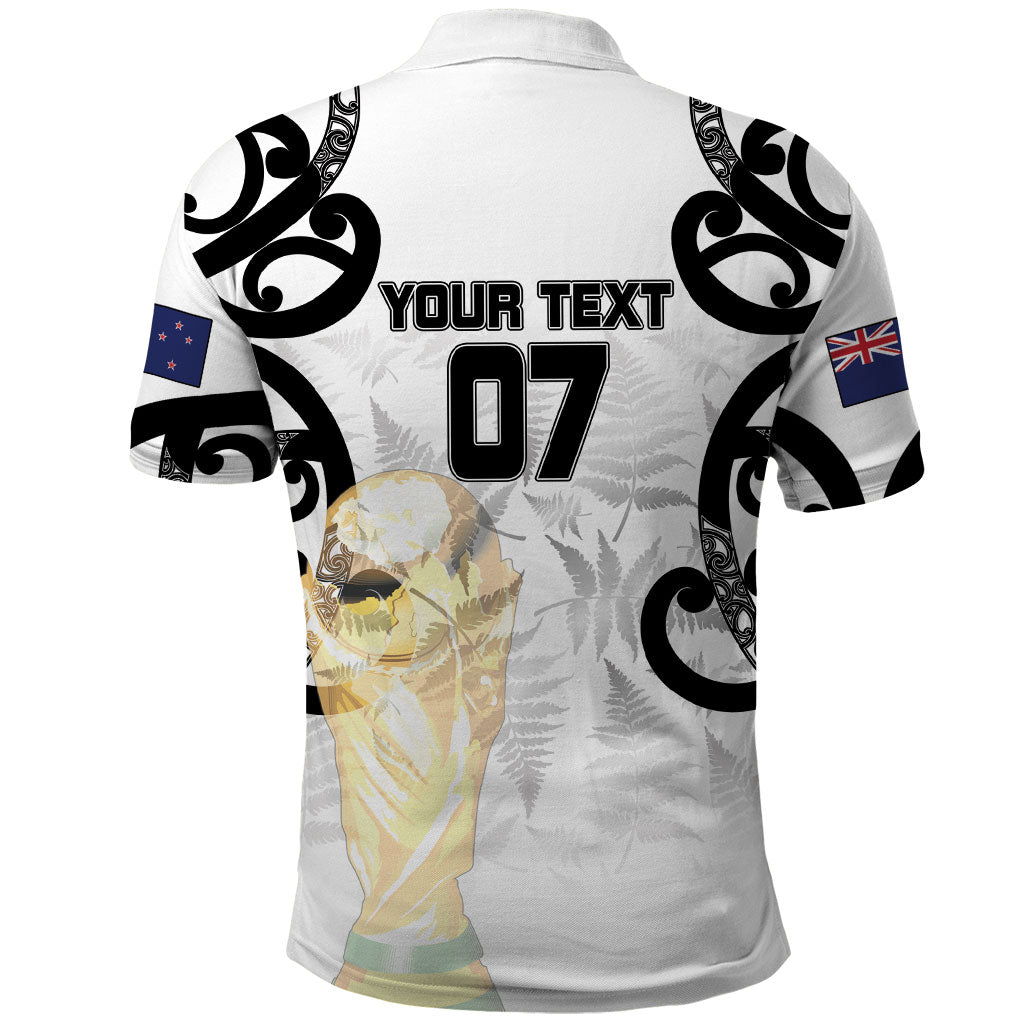 New Zealand WC2026 Custom White Polo Shirt Silver Fern LT7 - Polynesian Pride
