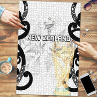 New Zealand WC2026 White Puzzle Silver Fern LT7 White - Polynesian Pride