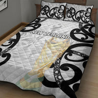 New Zealand WC2026 White Quilt Bed Set Silver Fern LT7 - Polynesian Pride