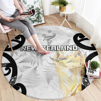 New Zealand WC2026 White Round Carpet Silver Fern LT7 - Polynesian Pride