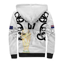 New Zealand WC2026 Custom White Sherpa Hoodie Silver Fern LT7 - Polynesian Pride