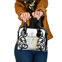 New Zealand WC2026 White Shoulder Handbag Silver Fern LT7 One Size White - Polynesian Pride