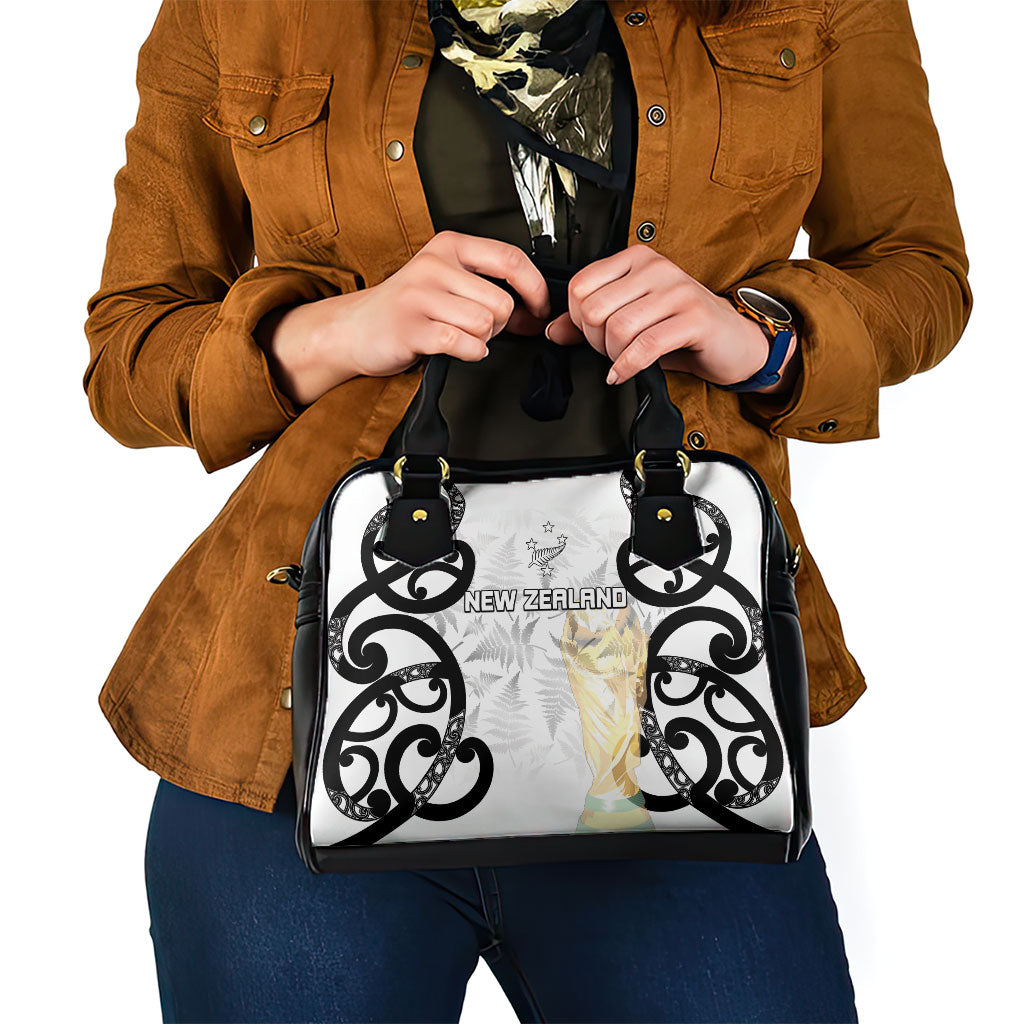 New Zealand WC2026 White Shoulder Handbag Silver Fern LT7 - Polynesian Pride