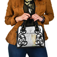 New Zealand WC2026 White Shoulder Handbag Silver Fern LT7 - Polynesian Pride