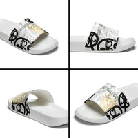New Zealand WC2026 White Slide Sandals Silver Fern LT7 - Polynesian Pride