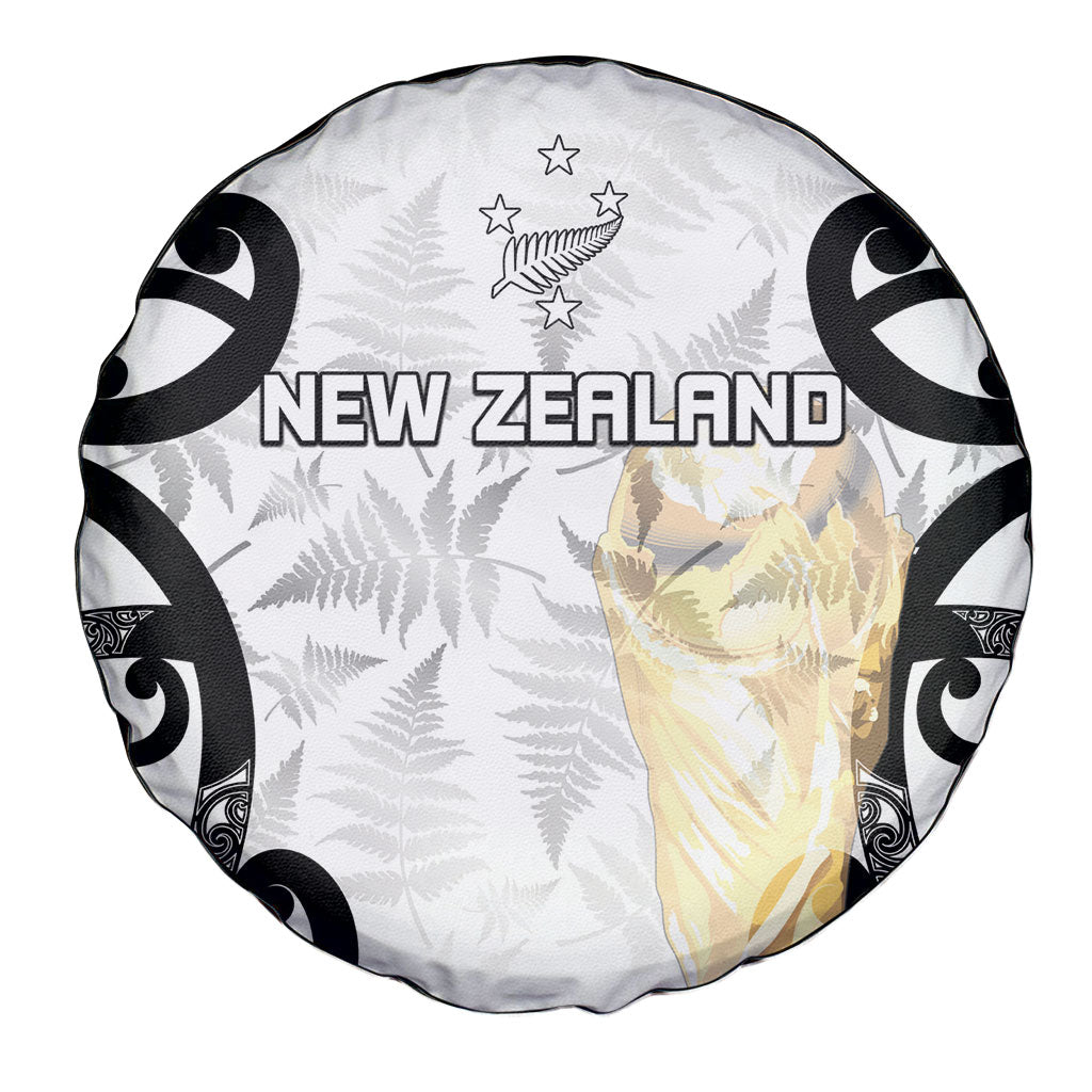 New Zealand WC2026 White Spare Tire Cover Silver Fern LT7 - Polynesian Pride