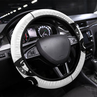 New Zealand WC2026 White Steering Wheel Cover Silver Fern LT7 Universal Fit White - Polynesian Pride