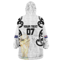New Zealand WC2026 Custom White Wearable Blanket Hoodie Silver Fern LT7 - Polynesian Pride
