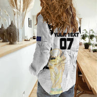 New Zealand WC2026 Custom White Women Casual Shirt Silver Fern LT7 - Polynesian Pride