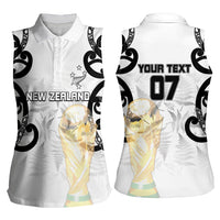 New Zealand WC2026 Custom White Women Sleeveless Polo Shirt Silver Fern LT7 - Polynesian Pride