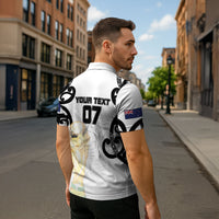 New Zealand WC2026 Custom White Zipper Polo Shirt Silver Fern LT7 - Polynesian Pride
