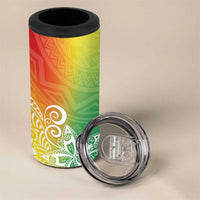 Polynesia 4 in 1 Can Cooler Tumbler Plumeria Reggae Curves