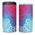 Polynesia 4 in 1 Can Cooler Tumbler Plumeria Galaxy Gradient Curves