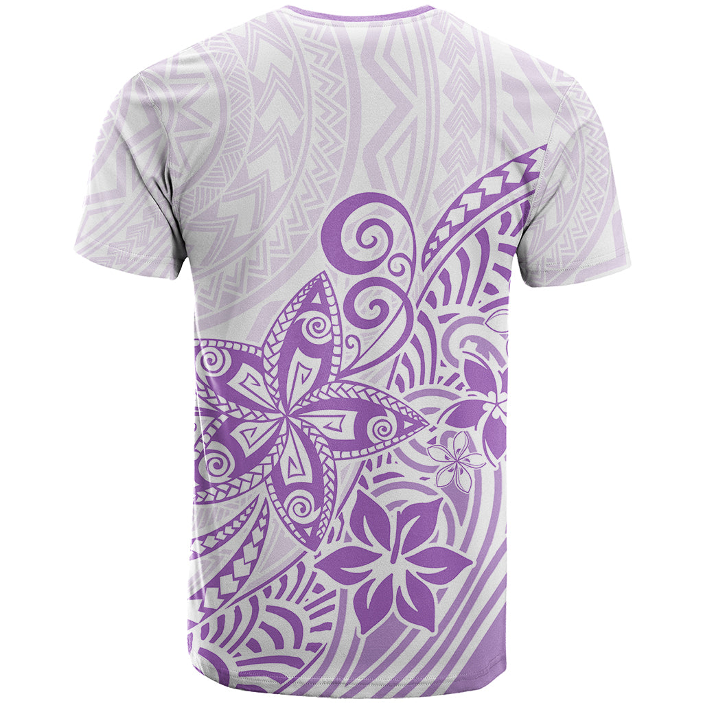Polynesia T Shirt Plumeria Lavender Curves LT7 - Polynesian Pride