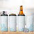 Polynesia 4 in 1 Can Cooler Tumbler Plumeria Turquoise Curves