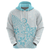 Polynesia Hoodie Plumeria Turquoise Curves LT7 - Polynesian Pride