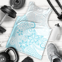 Polynesia Men Tank Top Plumeria Turquoise Curves LT7 Turquoise - Polynesian Pride