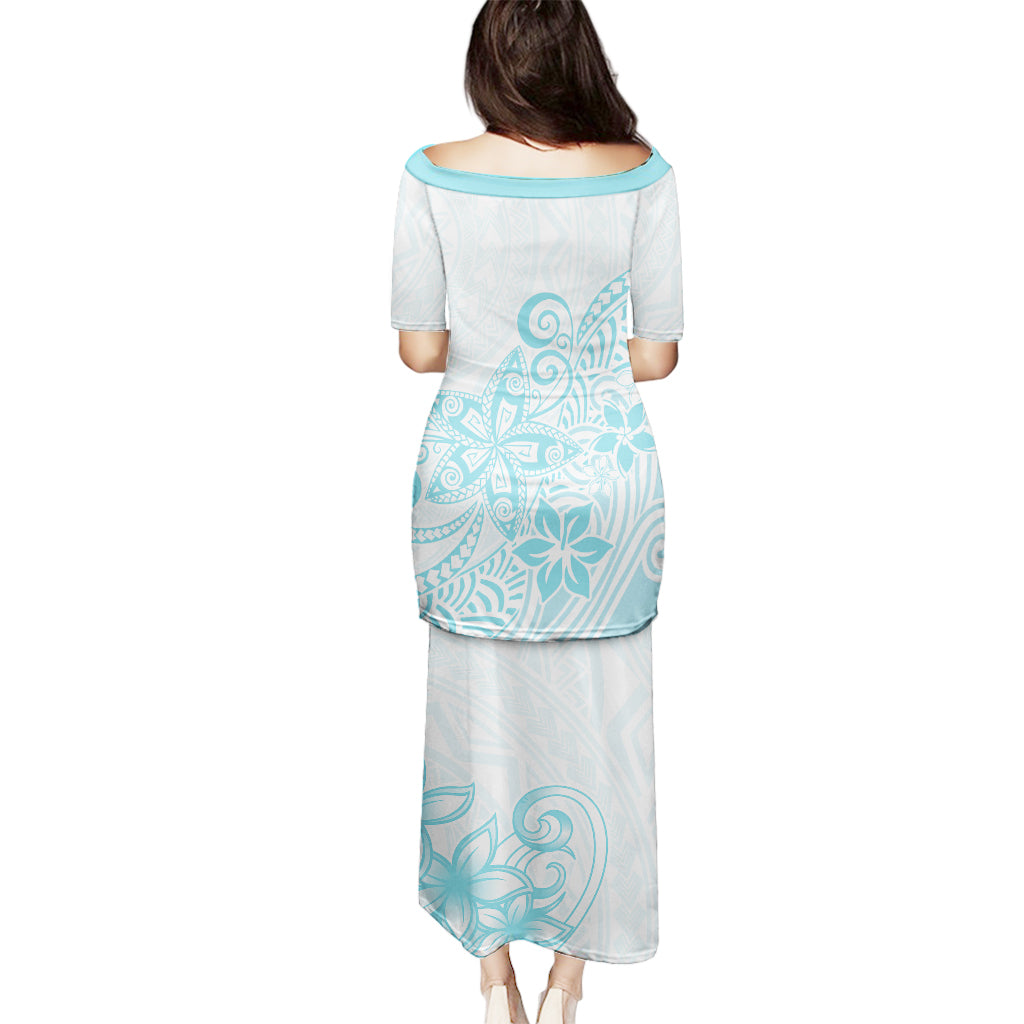 Polynesia Puletasi Plumeria Turquoise Curves LT7 - Polynesian Pride