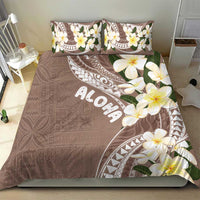 Aloha Hawaii Festive Bedding Set Frangipani Lace Classic - Beige