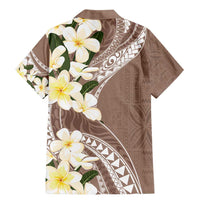 Aloha Hawaii Festive Family Matching Mermaid Dress and Hawaiian Shirt Frangipani Lace Classic - Beige