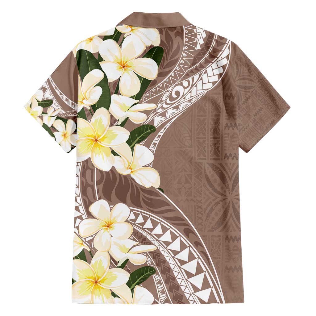 Aloha Hawaii Festive Family Matching Tank Maxi Dress and Hawaiian Shirt Frangipani Lace Classic - Beige