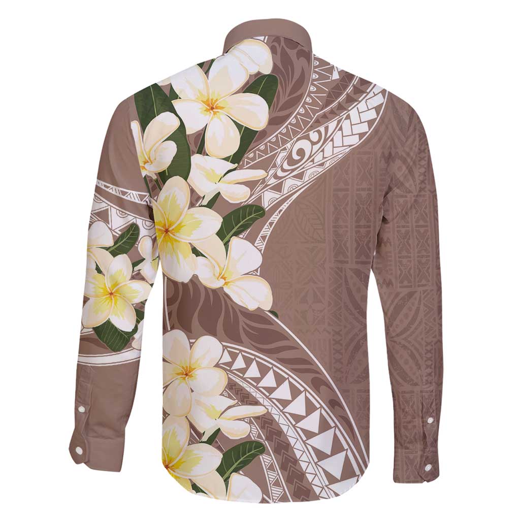 Aloha Hawaii Festive Family Matching Tank Maxi Dress and Hawaiian Shirt Frangipani Lace Classic - Beige