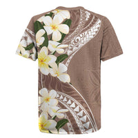 Aloha Hawaii Festive Rugby Jersey Frangipani Lace Classic - Beige