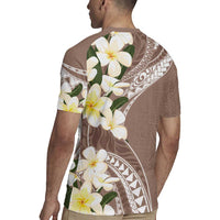 Aloha Hawaii Festive Rugby Jersey Frangipani Lace Classic - Beige