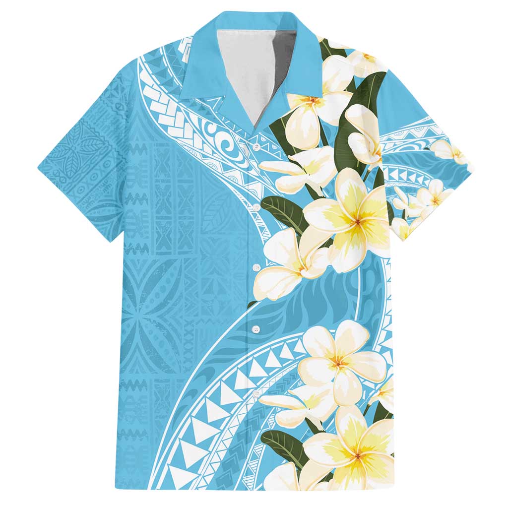 Aloha Hawaii Festive Family Matching Off Shoulder Maxi Dress and Hawaiian Shirt Frangipani Lace Classic - Turquoise