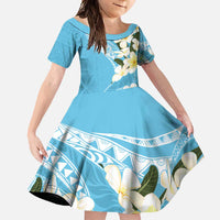 Aloha Hawaii Festive Family Matching Tank Maxi Dress and Hawaiian Shirt Frangipani Lace Classic - Turquoise