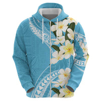 Aloha Hawaii Festive Hoodie Frangipani Lace Classic - Turquoise