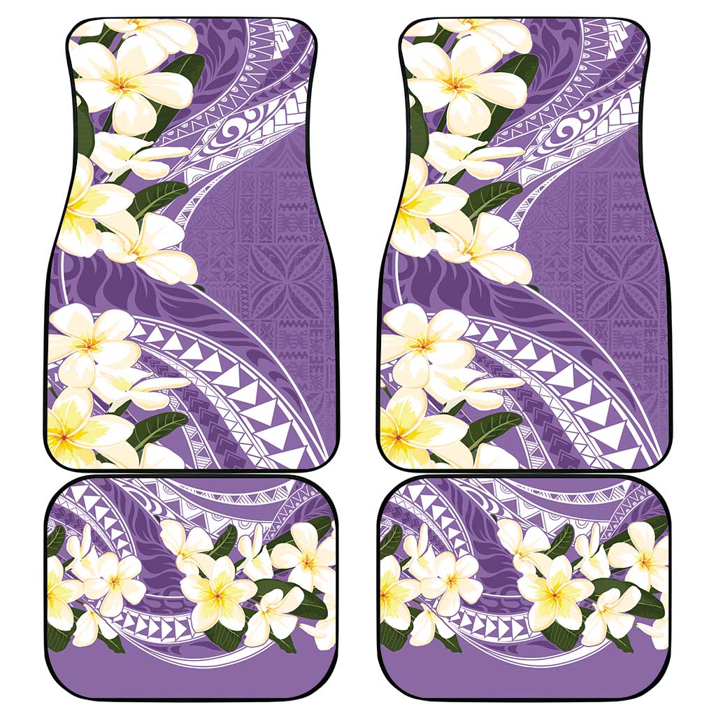 Aloha Hawaii Festive Car Mats Frangipani Lace Classic - Lavender