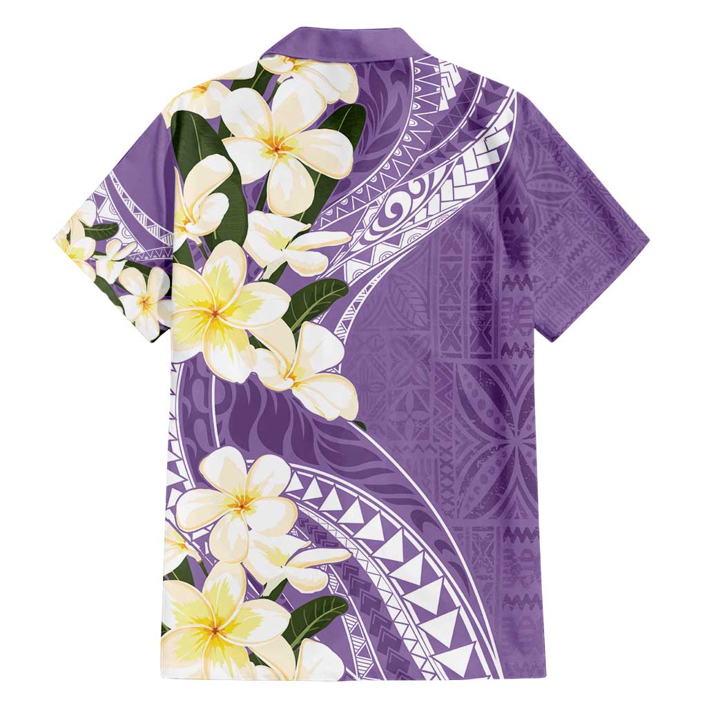 Aloha Hawaii Festive Family Matching Long Sleeve Bodycon Dress and Hawaiian Shirt Frangipani Lace Classic - Lavender